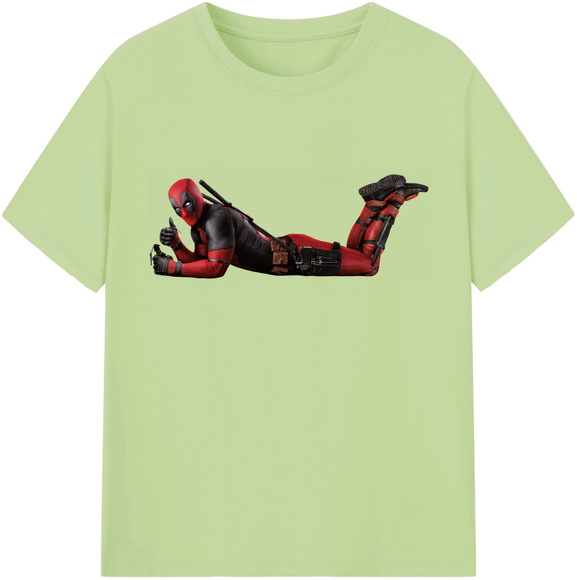 （画像用） Deadpool デッドプール 綿100％半袖Tシャツ（フロントプリント）
